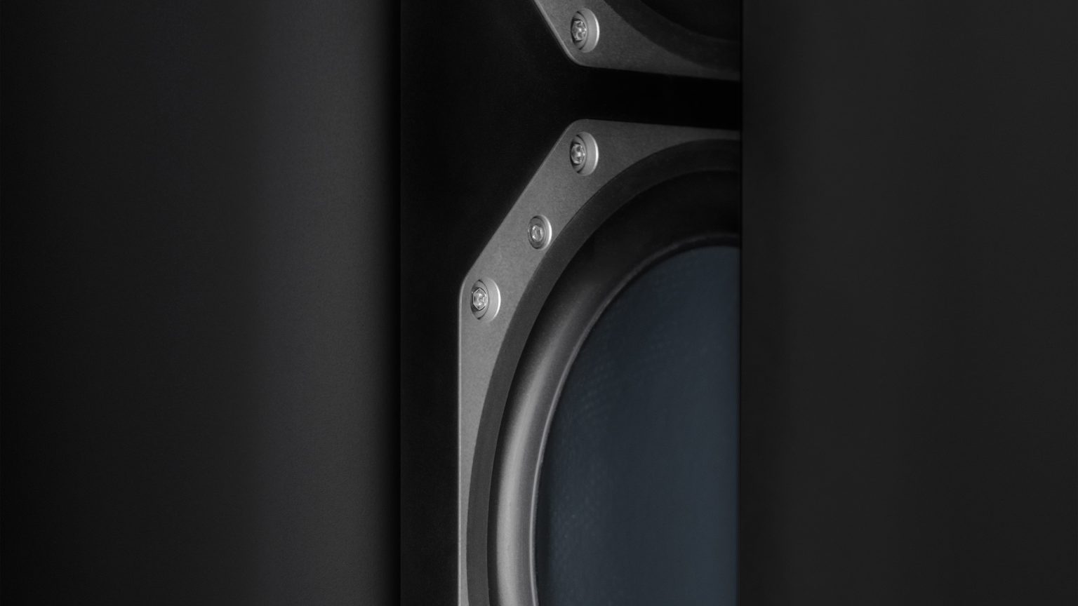 Close detail of the Børresen M8 bass driver